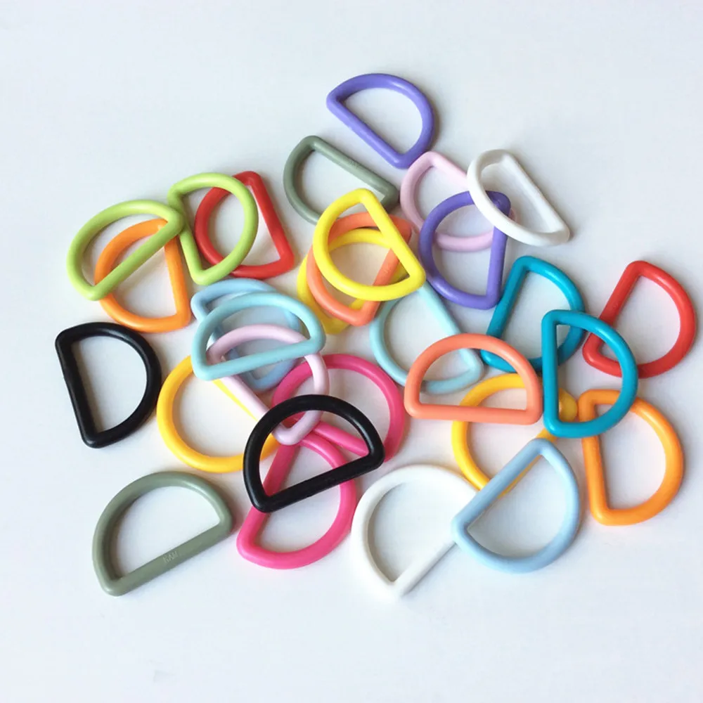 10pcs 20/25mm Plastic O D Ring Buckle High Quality Colorful DIY Handmade Luggage Bag Strap Webbing Buckles Slider Accessories