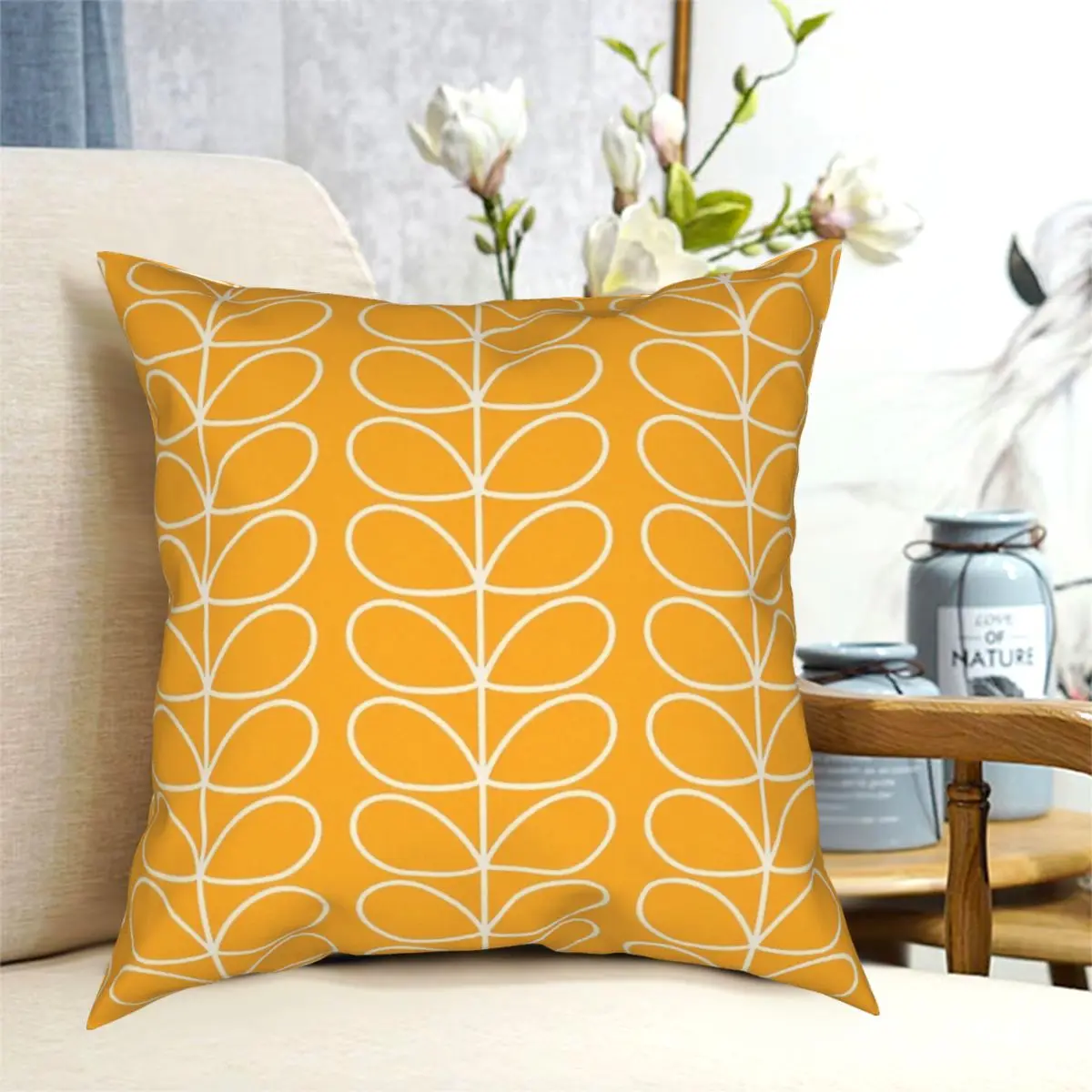 

Multistem Orla Kiely Pillowcase Polyester Creative Zip Decor for Sofa Cushion Cover 45x45