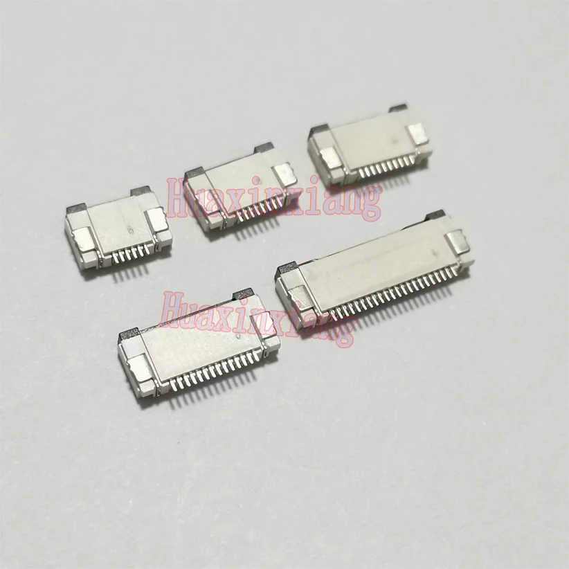 50PCS/Lot 0.5MM SMT Type FFC/FPC Flat Socket/Jack Connector Clamshell Bottom Contact  4P/6P/8P/10P/12P/14P/18P/20P/22P/24P/26P