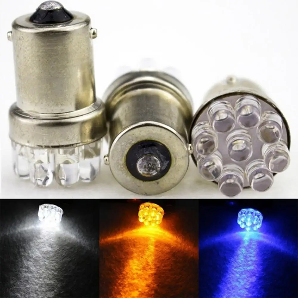 2Pcs/Set G18 1156 9LED Car Turn Signal Tail Brake Reverse Backups Light Bulb Lamp