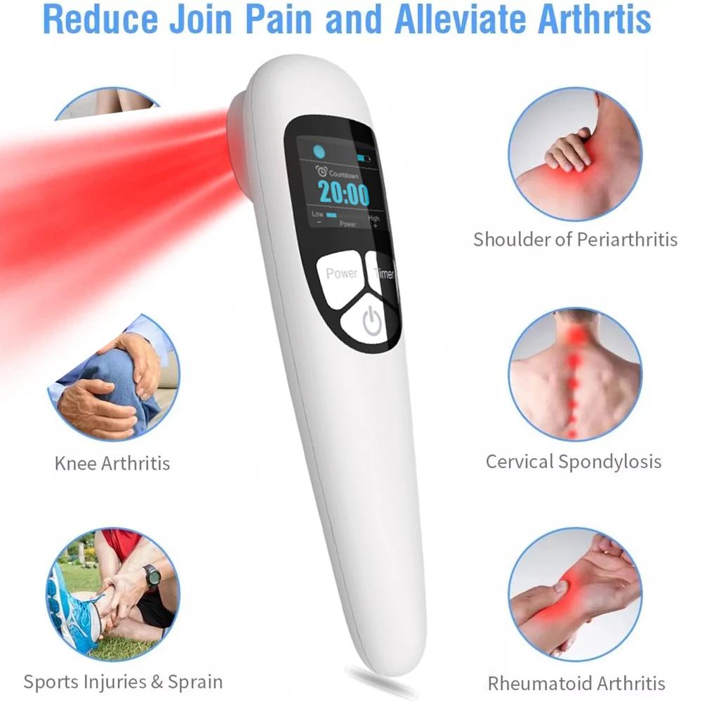 

Chiropractor Recommend Cold Laser Red Light Therapy Device Handy Acupoint Laser Treatment Healing Pain and Aches