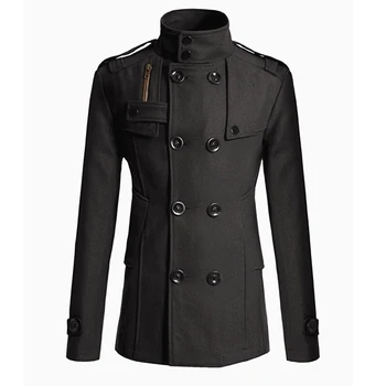 2026 New Men's Wool Overcoat Long Suit Men Woolen Windbreaker Man Woollen Coat Outer for Men Casual Wear Brand Mens Clothing
