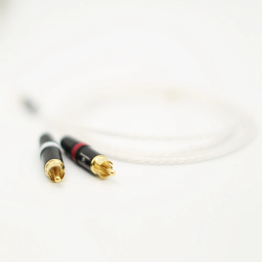 Hifi audio 4.4mm zlato pokovené hever na 2 RCA gáže náhrada auido aktualizovat kabel šňůra řádný kabel