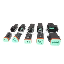 1 Set Deutsch DT Black Connector Waterproof Electrical Plug AC Assembly DT06/DT04 2/3/4/6/8 Pin Engine/Gearbox For Car Bus Motor
