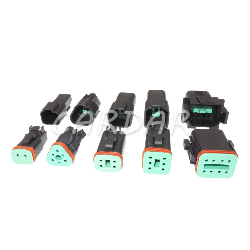 1 Set Deutsch DT Black Connector Waterproof Plug AC Assembly DT06/DT04 2/3/4/6/8 Pin Engine/Gearbox For Car Bus Motor Truck