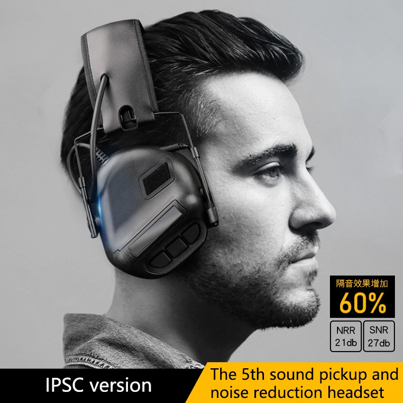 

Tactical Sound Pickup Headset, Military Noise Reduction Headphone, Hearing Protect Earmuff, for Army Hunting, Shooting