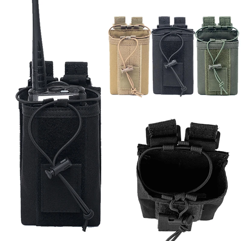 Tactical Radio Holder Molle Radio Pouch Case Heavy Duty Radios Holster Bag for Two Ways Walkie Talkies Baofeng Hunting Equipment