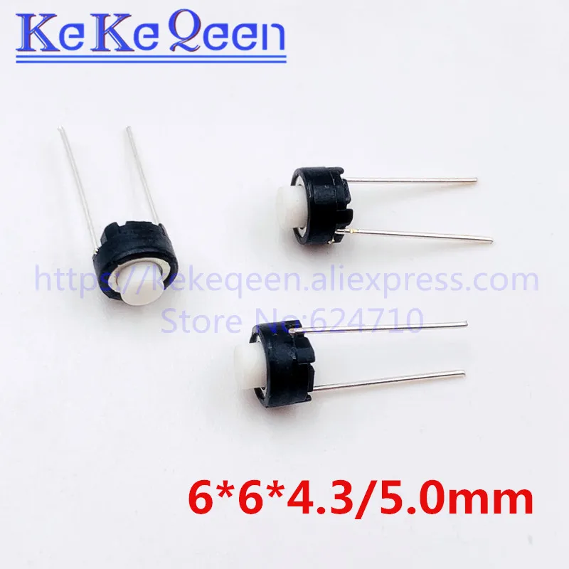 10pcs-50pcs SKRGAED010 ALPS Tact Switch White Black Touch Switch 6*6*4.3mm/6*6*5mm DIP Tactile Push Button Micro Switch