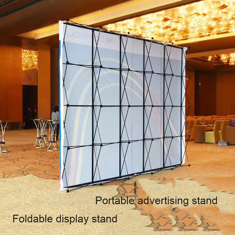 Portable Aluminum Alloy Fold Stand Outdoor Wedding Flower Wall Frame Advertising Exhibition Display Stand Background Decor Shelf