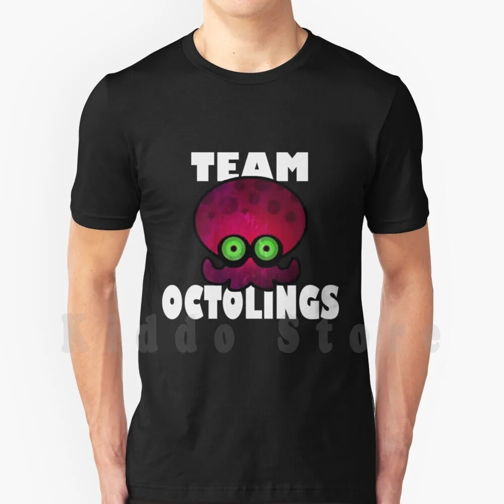 Team Octolings T Shirt Print For Men Cotton New Cool Tee Splatoon Octoling Octolings Octopus Video Game Video Games