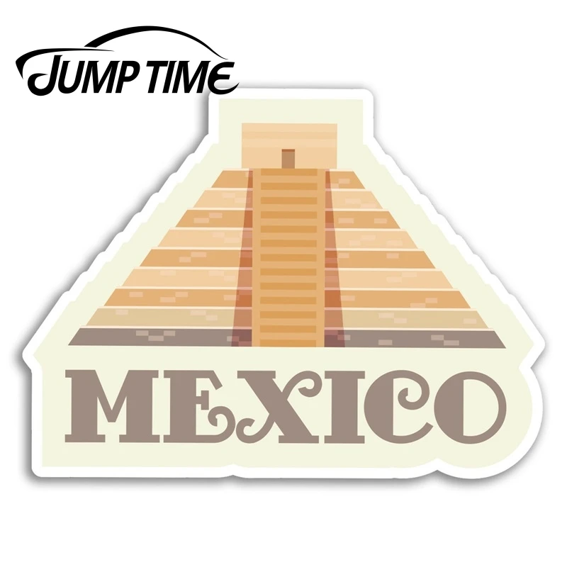 Jump Time for Mexico Chichen Itza Vinyl Stickers Laptop Travel Sticker Gift Bumper Decals Waterproof Car Accessories