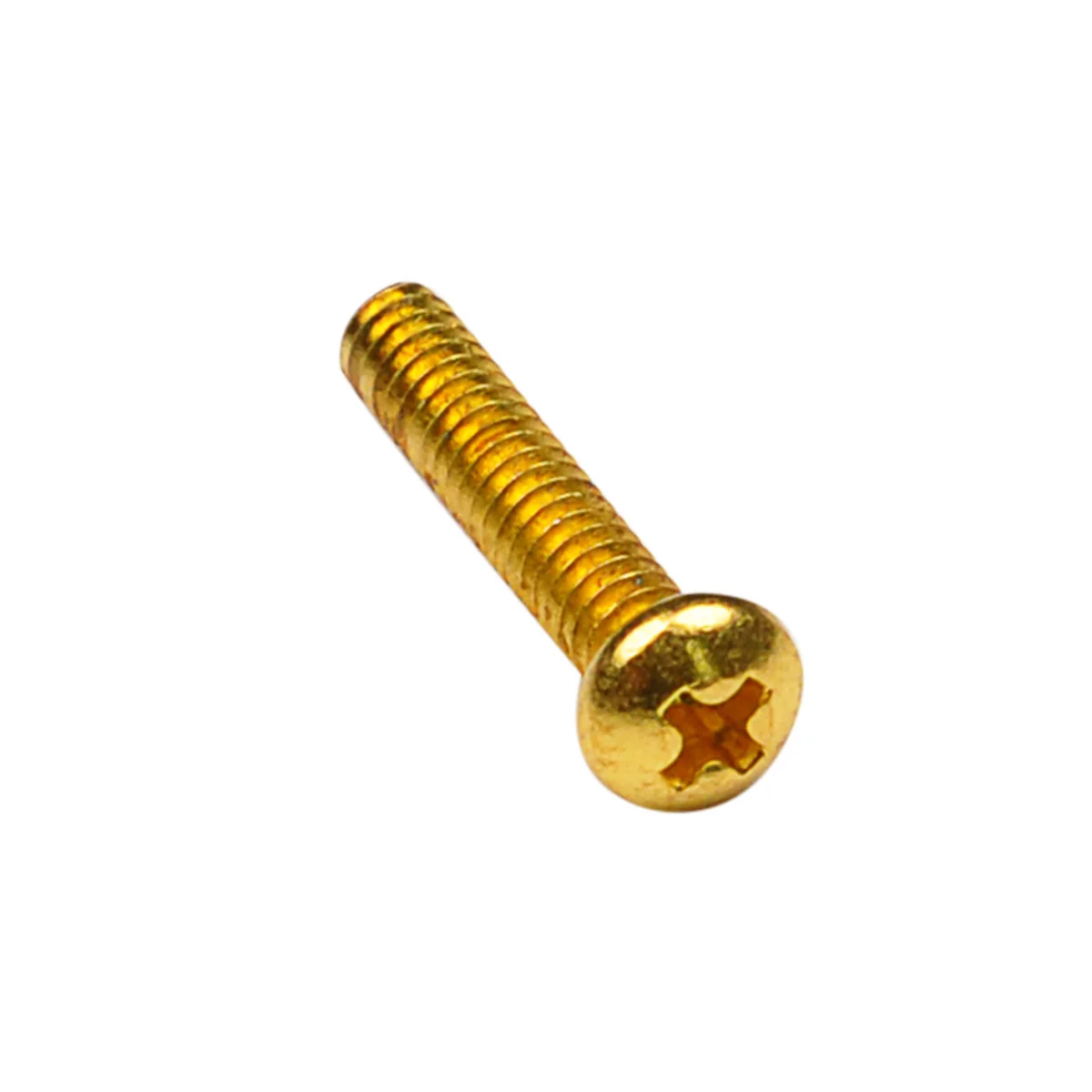 Musiclily Basic 2.8x17mm Metal Metric Thread Single Coil Pickup Mounting Screws for ST Tele Electric Guitar, Gold (Set of 20)