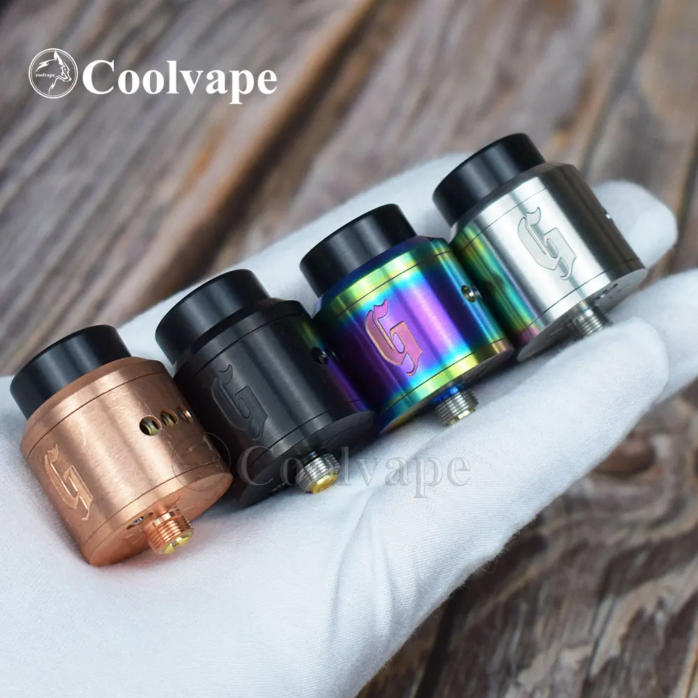 

Coolvape 528 GOON 25 RDA испаритель из нержавеющей стали rda с широким отверстием капельного наконечника 25 мм изоляторы PEEK vs Apocalypse GEN 25 RDA