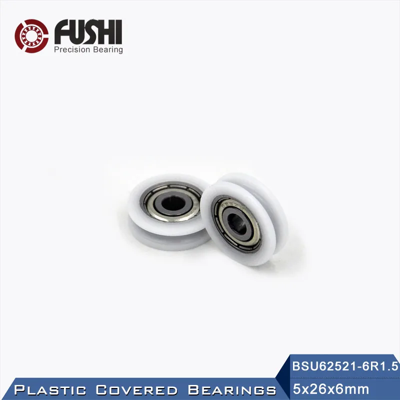 625 ZZ Ball Bearing Covered With POM Plastic 5*26*6 mm ( 2 PCS ) Plastic Pulley Bearings 625 Z 2Z