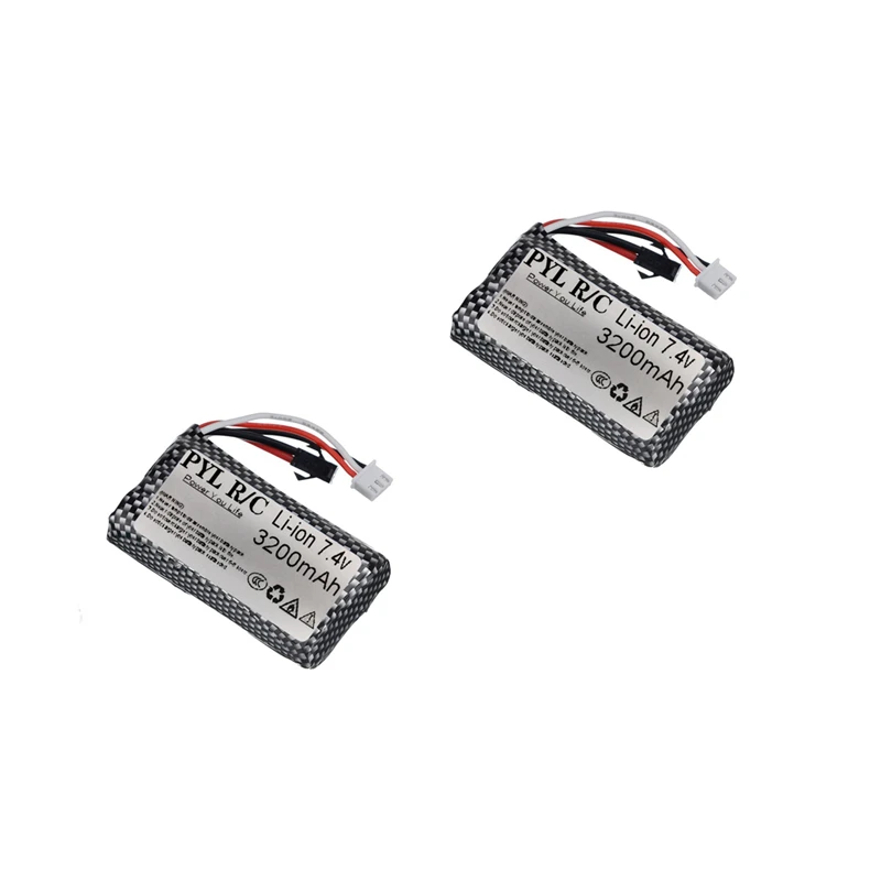 5 uds (enchufe SM) 7,4 V 3200mAH 25C 18650 batería de iones de litio para RC helicóptero coche tanques tren barcos pistolas juguetes 2S 7,4 V batería al por mayor