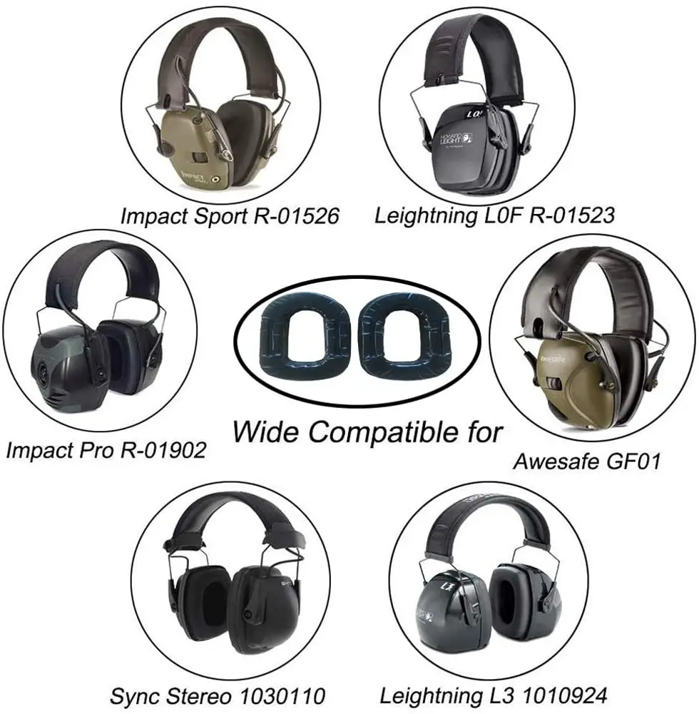 SPECIAL PIE Tactical Headset Adapter Gel Ear Pad for Sport TACTICAL Hearing Protection Headset Hunting Shooting Headset