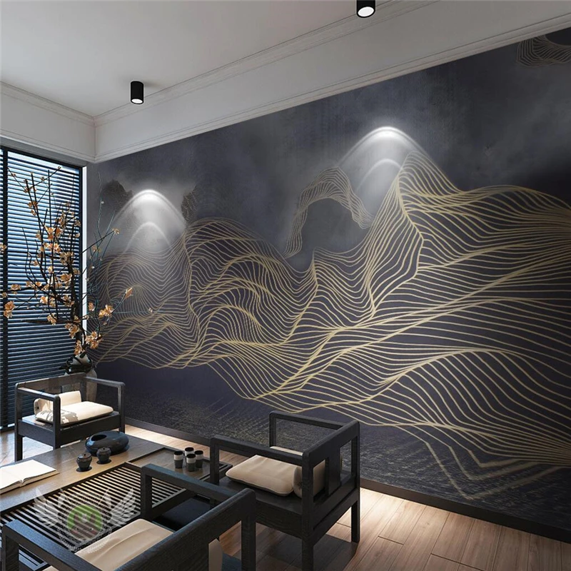 

beibehang custom line artistic conception wallpaper living room decoration mural wall papers home decor landscape TV background