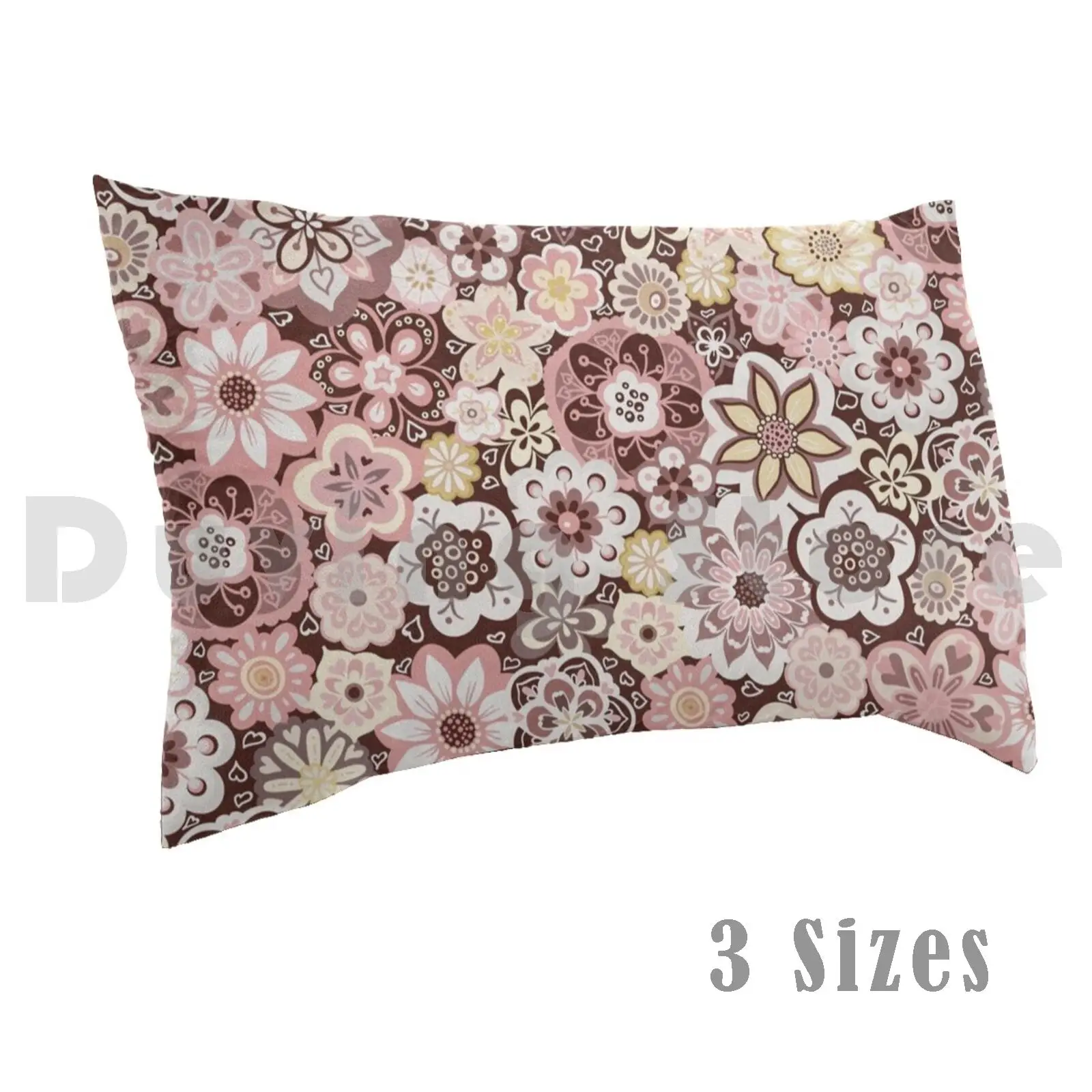 Beautiful Bouquet Of Midsummer Blooms In Pink , Yellow And Brown Pillow Case Printed 50x75 Beautiful Beauty