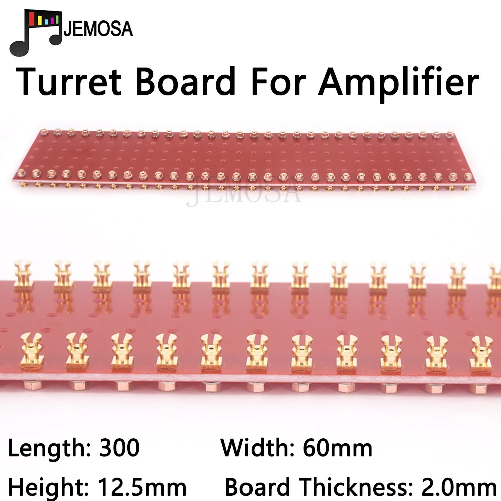 Tablero de torreta de 60 postes, tablero de etiqueta de Terminal de tira artesanal, tablero de tortilla para amplificador de tubo de vacío de Audio Hifi, Kit DIY de 300x60x2mm, 1 unidad