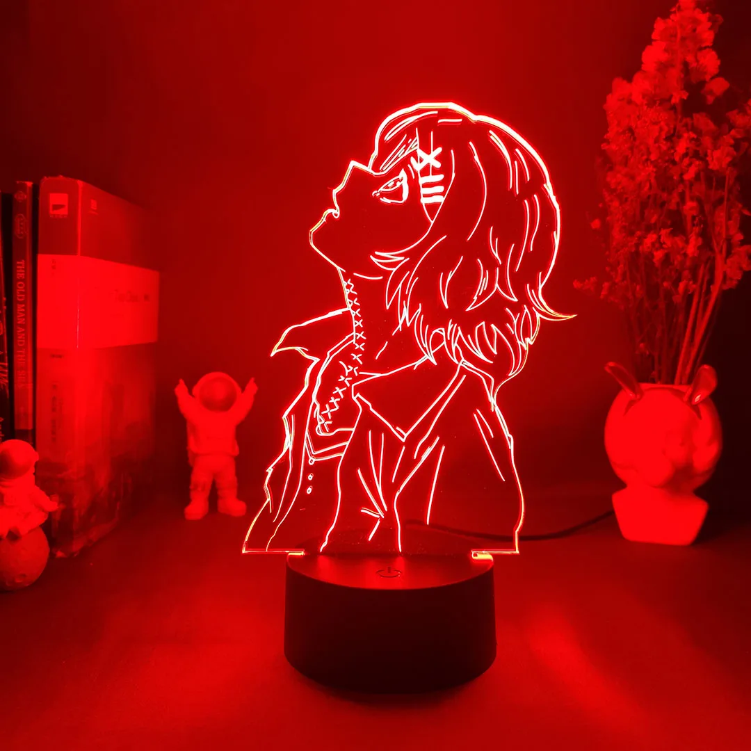 Juuzou Suzuya Figure Lamp Cool Things to Room Decoration LED Color Changing Nightlight for Anime Fans Gift Collection