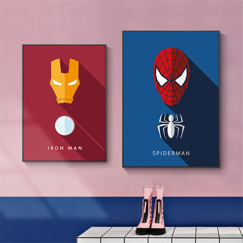 Avengers Comics Poster Superhero Symbolize Canvas Painting Captain America Pictures Wall Art Living Room Home Decoration