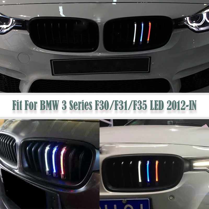 LED Performance Car Front Bumper Racing Kidney Grilles Replacement For BMW F30 F31 F35 3 Series 2018-2012 320i 325i 328i e39