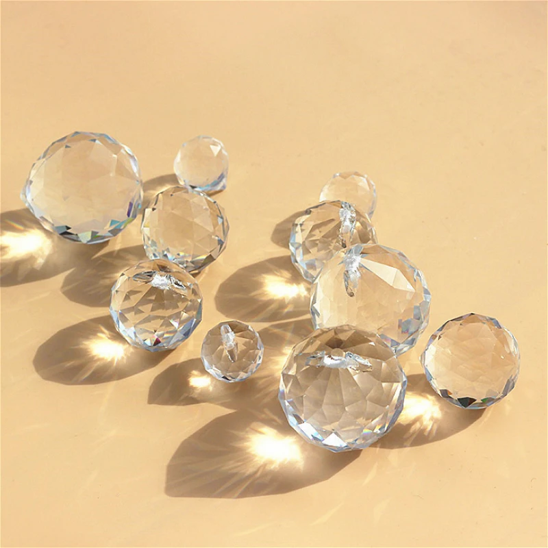 15mm/20mm/30mm/40mm Crystal Chandelier Hanging Pendant Crystal Ball Glass Prism Drop Pendants For Home And Hotel