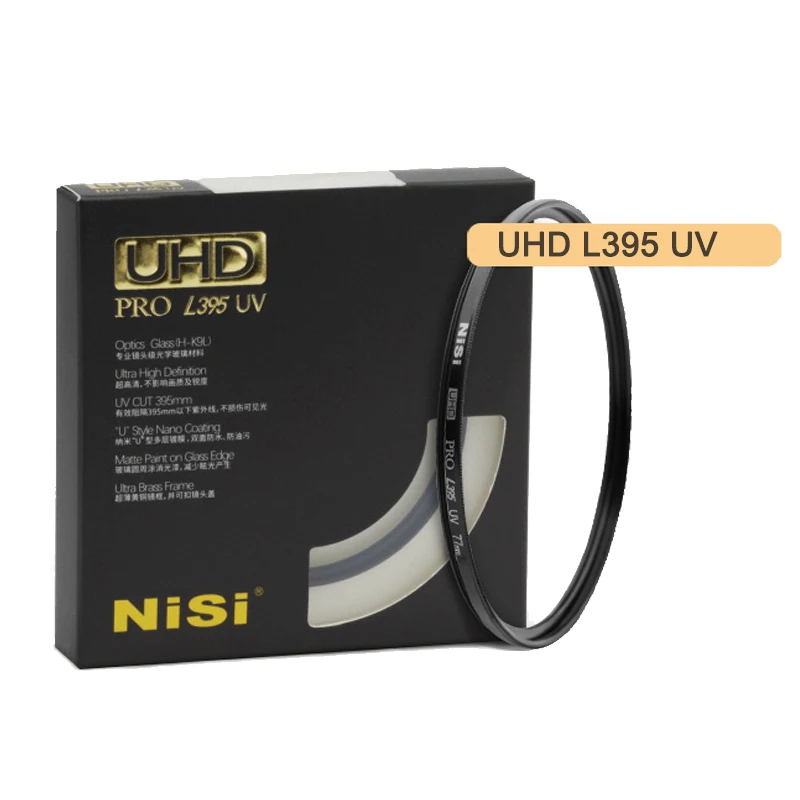 NISI UHD L395 UV Camera Lens Filter 39 40.5 49 52 58 60 62 67 72 77 82 95mm Waterproof For Canon Nikon Sony DSLR Camera