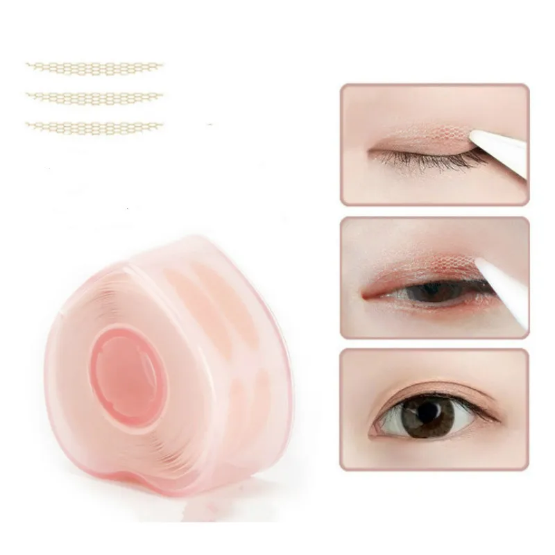 600pcs Invisible Eyelid Patch Eyelash Extention Double Eyelid Patch Bud Silk Mesh Eye Big Eye Makeup Tools Lifting Strips