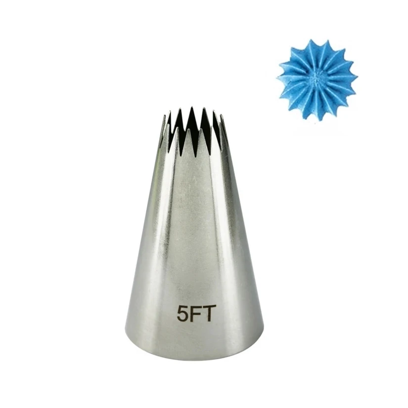 Large Size Open Star Tips Icing Piping Nozzles Cookie Cake Decorating Pastry Tip Sets Fondant Cake Tools