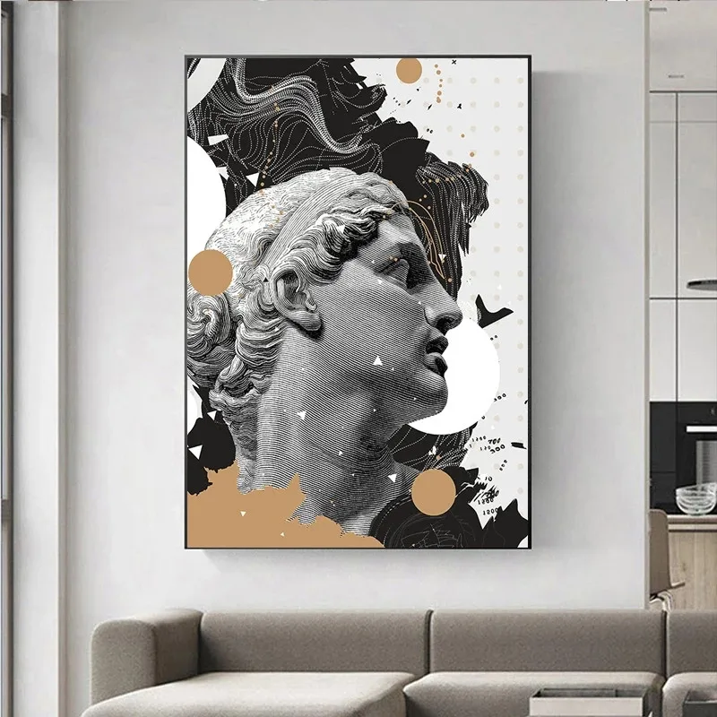 Renaissance David Figure Sculpture Canvas Painting Europe Posters and Prints Wall Art Picture for Living Room Home Decor Cuadros