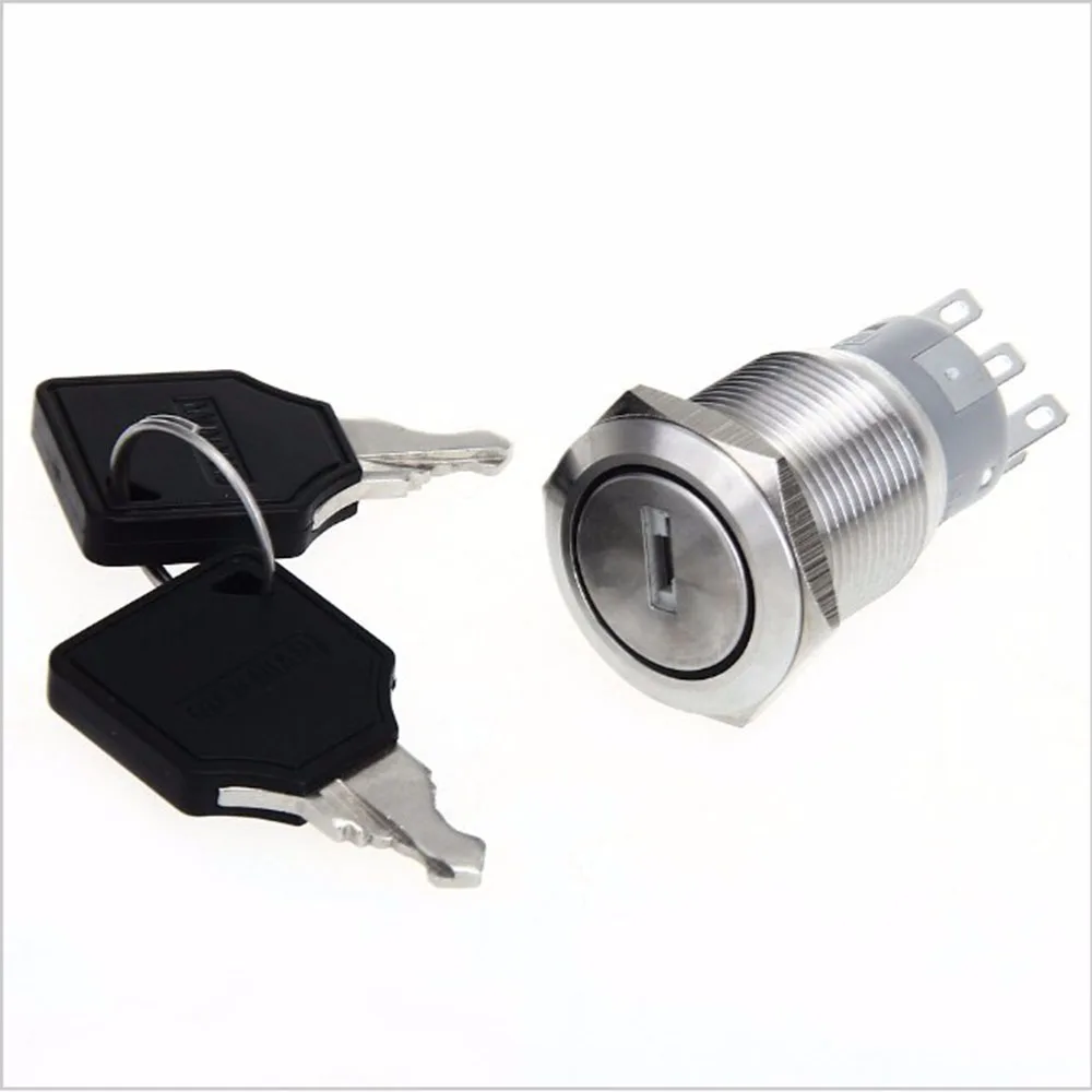 

Подслужитесь и самостоятельный возврат, 19 мм, 2 и 3, ключевой переключатель из нержавеющей стали 1no1nc