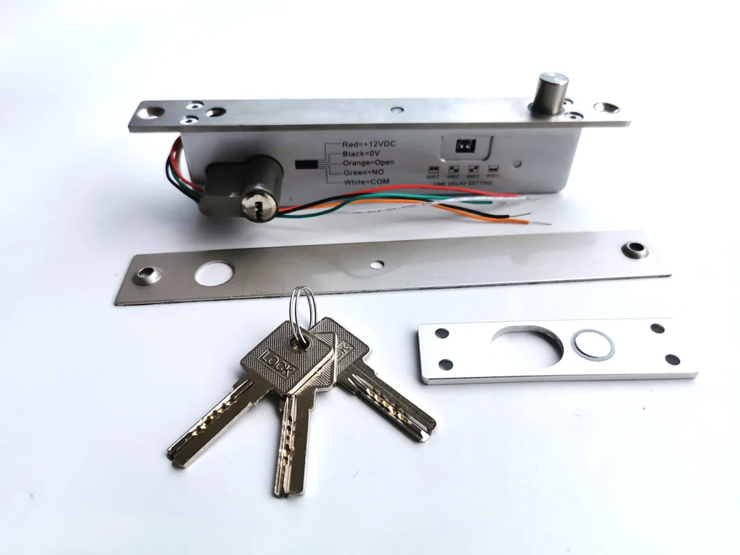 Mortise Bolt Mortise Lock, Magnético Elétrico, Time Delay, Seguro, NÃO Falha