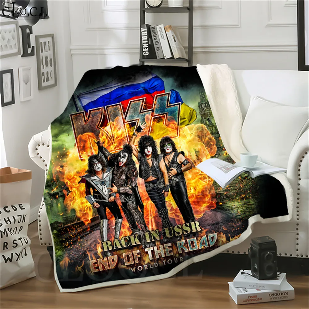 

Двухслойные одеяла для кроватей KISS Rock Band 3D одеяло детское толстое одеяло постельное белье дорожное офисное модное одеяло