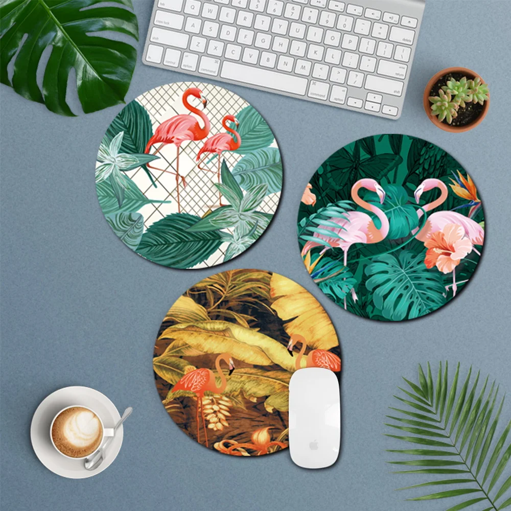 

Printed Mouse Pad PU Leather Non-Slip Gaming keyboard Mouse Pad Anti-Scratch Flamingo Computer Mice Mat for PC Laptop Desktop