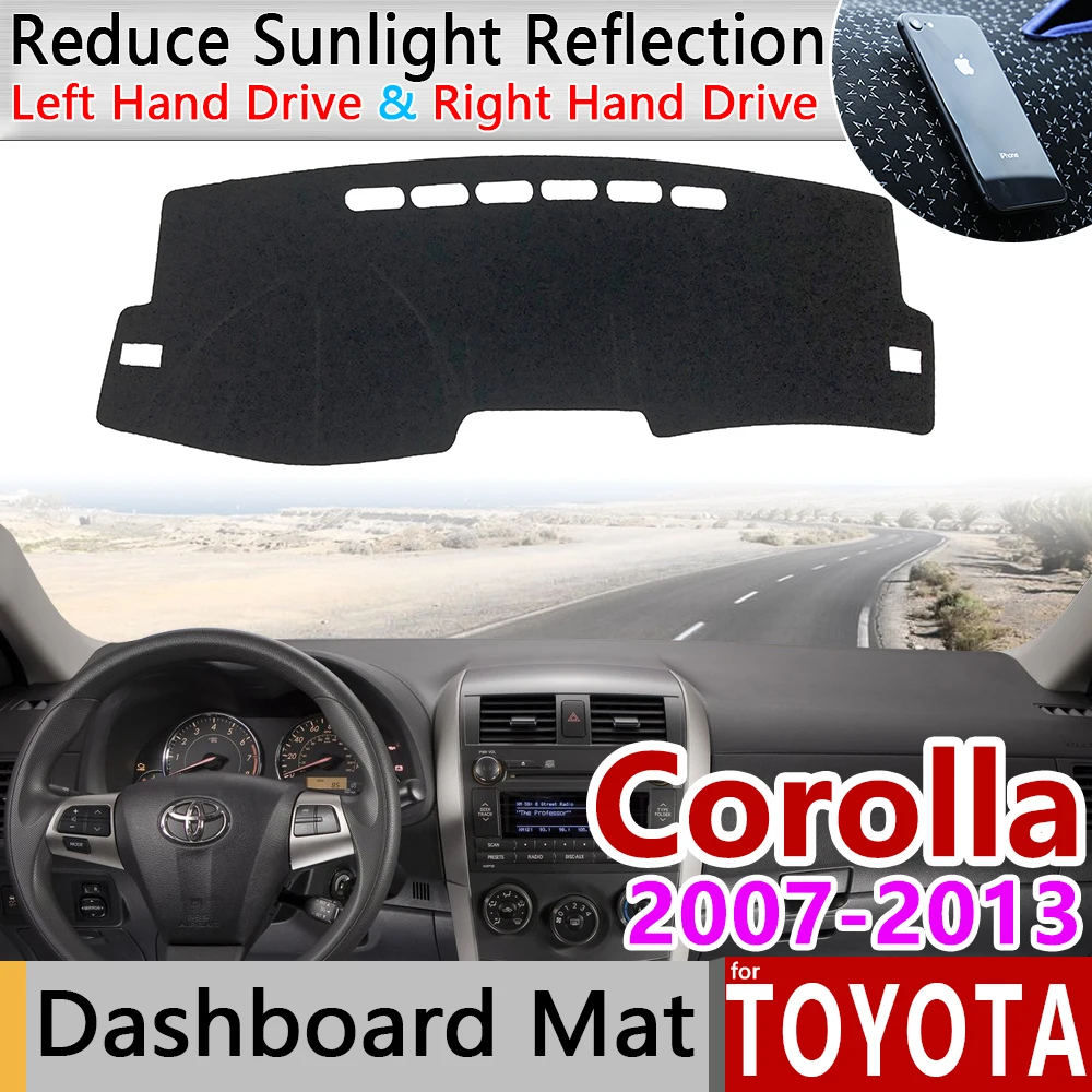 for Toyota Corolla Blade Fielder E140 E150 2007~2013 Anti-Slip Mat Dashboard Cover Pad Sunshade Dashmat Carpet Accessories