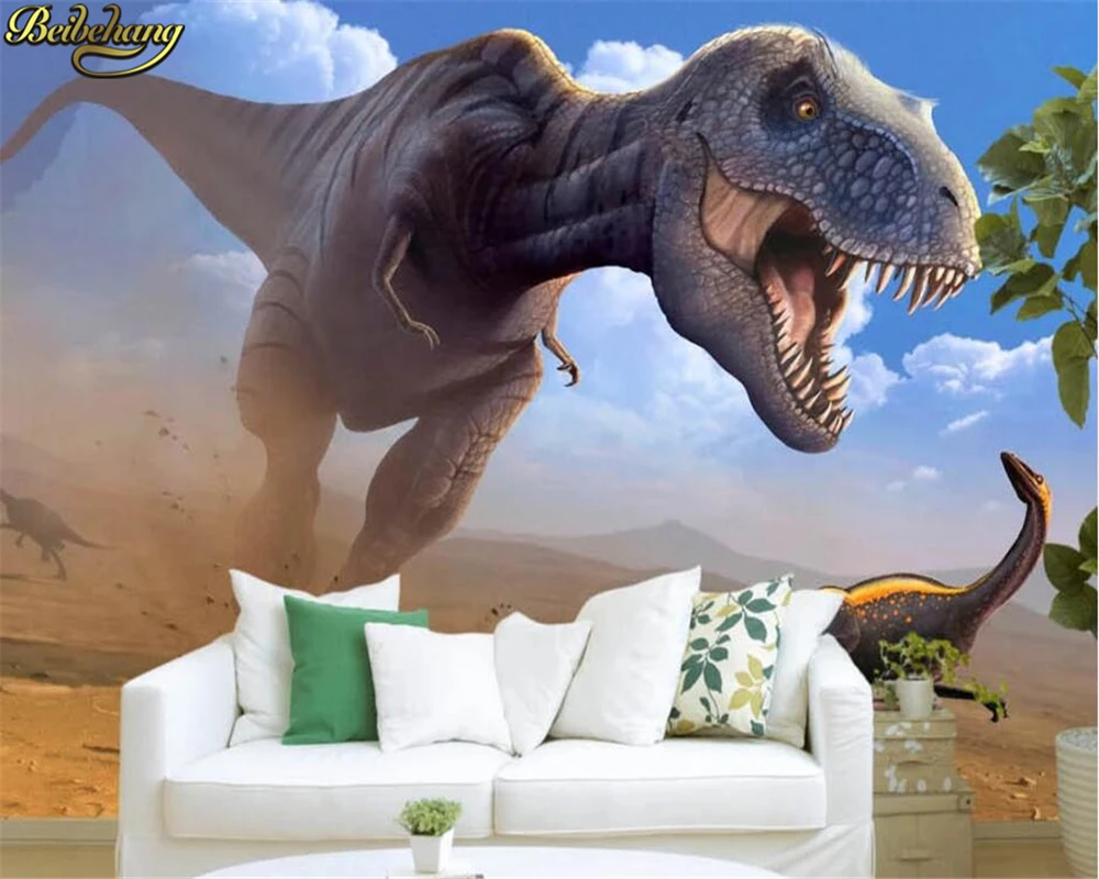 beibehang Custom wall paper mural 3D cool ancient times huge dinosaur TV background wall paper papel de parede 3d wallpaper