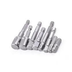 8PCs Hex Shank Wrench Drive Power Drill Socket Drill Adapter Socket Extension Bit Adaptor Set 1/4