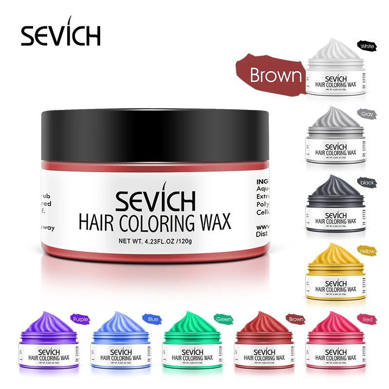 Sevich Fashion Temporary 10 Colors Hair Wax Dye Cream Styling Pomade Blue Color Hair Strong Hair Dye Cream for Women/Men