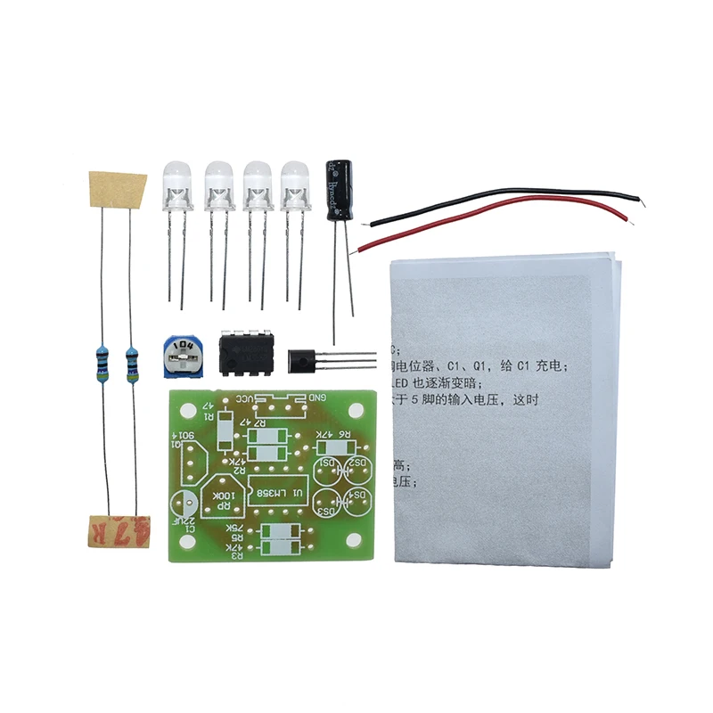 LM358 LED Breathing Light Kit Electronic Production Suite Electronic Kits DIY Parts Breath Light DIY Kit PCB laboratory