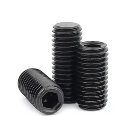 Vis à tête hexagonale M2 M2.5 M3 M4 M5 M6 M8 M10 M12 M14 M16 en acier de qualité noire 12.9, vis à bout sans tête