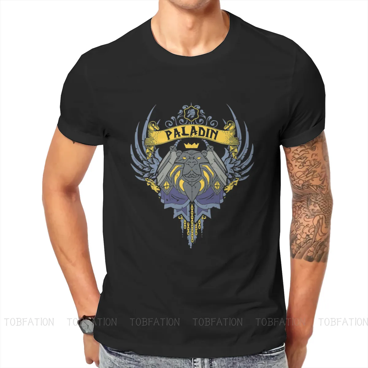 Welt von Warcraft Spiel T-shirt für Männer PALADIN Weiche Sommer Sweatshirts T Hemd Hohe Qualität Trendy Flauschigen