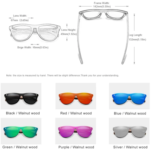 Imagen 2 del producto KINGSEVEN, gafas de sol Vintage de diseño exclusivo para hombre, gafas de sol de madera de nogal, protección UV400, gafas de sol cuadradas de moda para mujer 5510