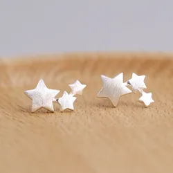 925 sterling silver Star Stud Earrings for Women Elegant Wedding Jewelry pendientes mujer moda 2018 Brincos eh907