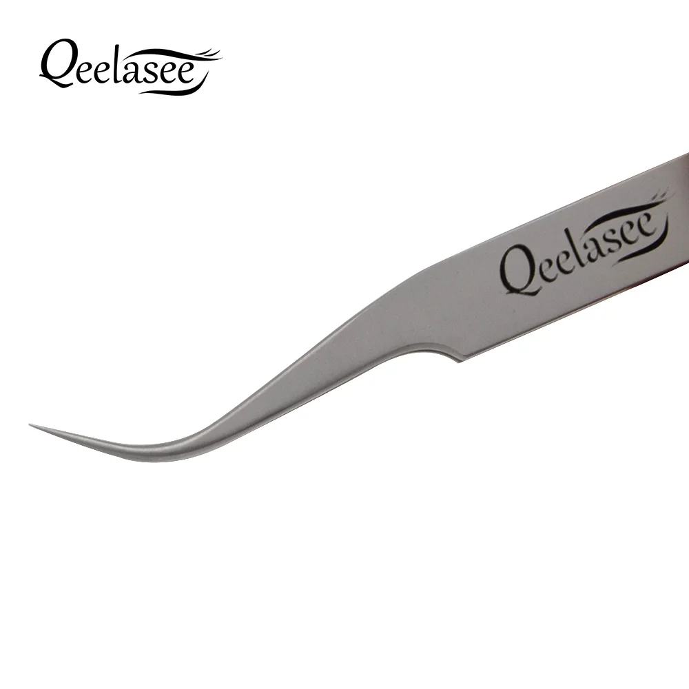 Qeelasee AS10 Wimpernpinzette aus Edelstahl, 2 Stück/Set, Volumen-Pinzette für Wimpernverlängerungen, Professionelle Make-up-Pinzette – Detail 2