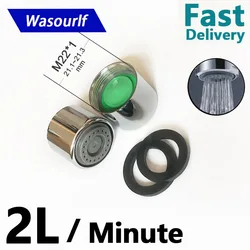 WASOURLF 2 adet M22 * 1 iç dişi dişli 2L 3L 4L 6 8L su tasarrufu Aertor musluk dokunun pirinç kabuk emzik plastik çekirdek Bubbler