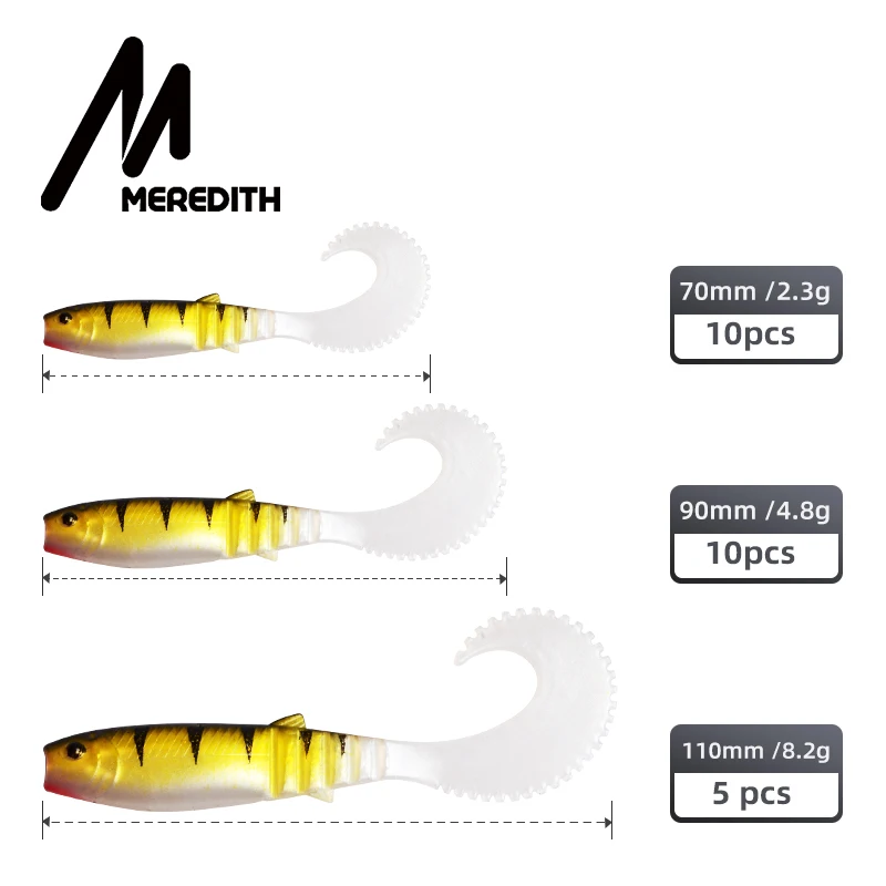 Meredith Cannibal Wobbler Shad Silicona – 18cm para depredadores