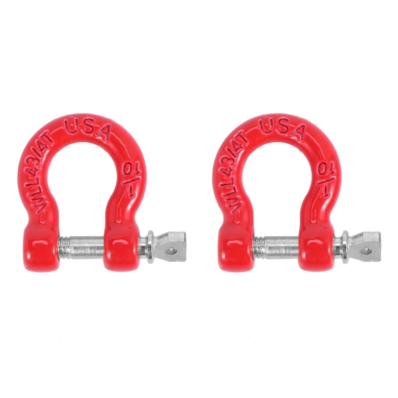 8Pcs Metal Front Rear Bumper Trailer Hook Tow Shackle Rescue Hook for 1/10 RC Rock Crawler Car Traxxas TRX4 TRX-4 SCX10