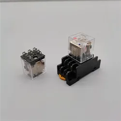 1PCS HH63P LY3NJ JQX-13 Relay 220v24v 12v 12 Volt AC/DC 10A 11PIN Silver Contact Electromagnetic Coil Micro Mini Relay WITH Base