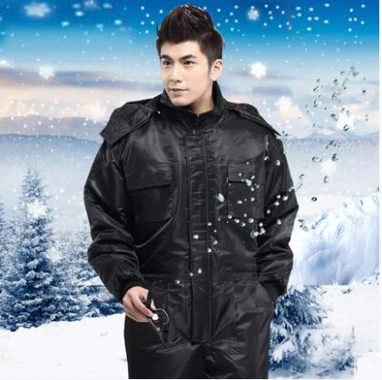 Winter Cotton Work Clothing Car Wash Men Overalls Cold Weather Thicken Warm Coveralls Work Protective Uniforms